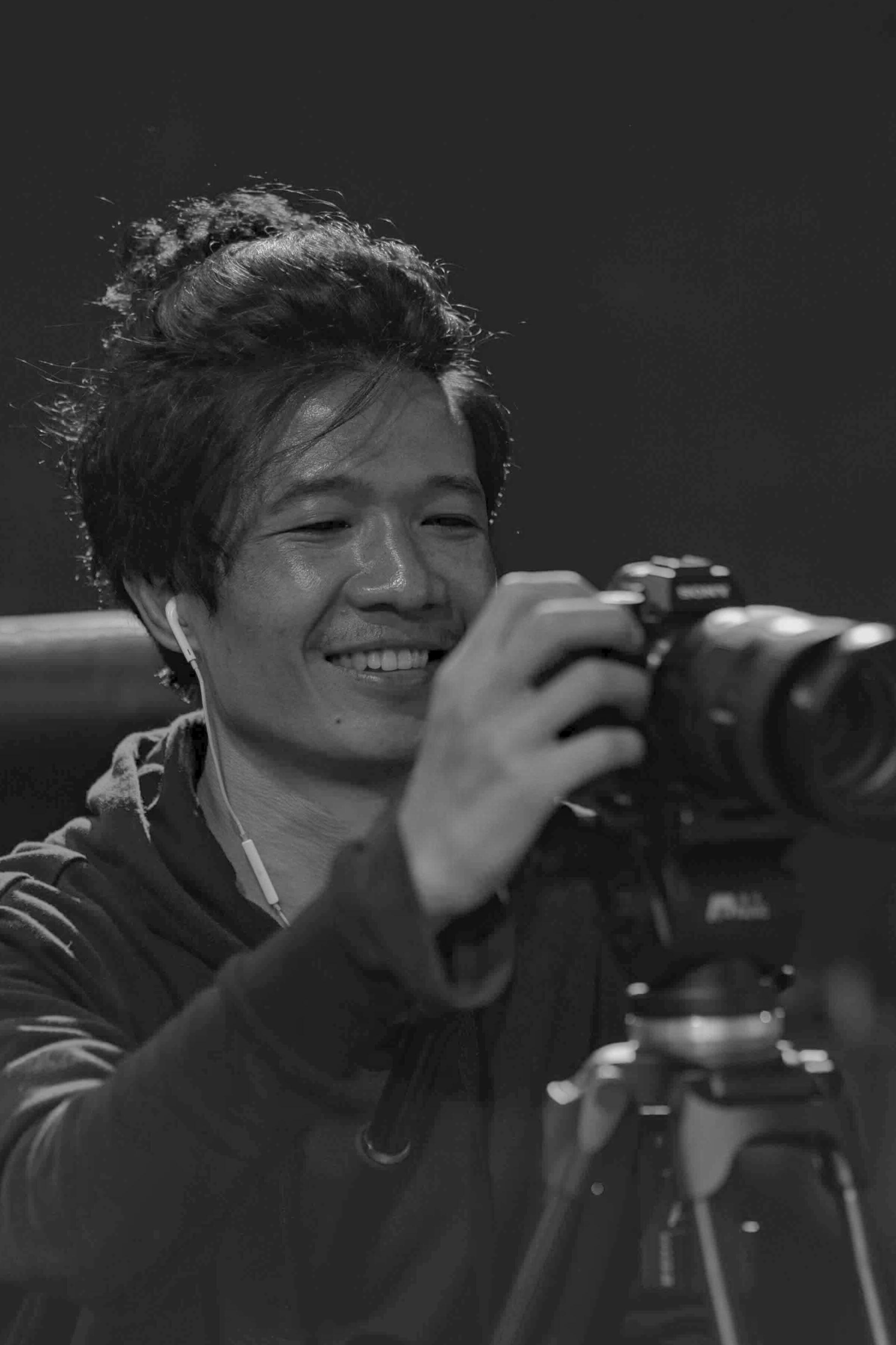 Behind the camera